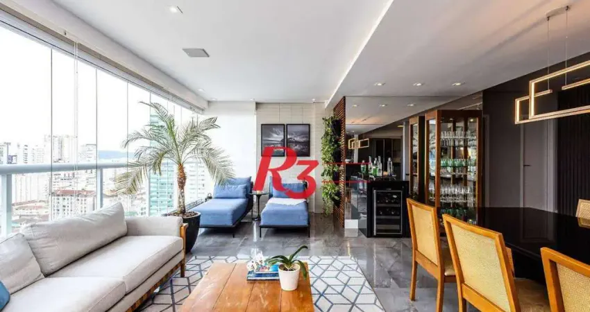 Apartamento com 3 dormitórios à venda, 167 m² por R$ 2.800.000,00 - Boqueirão - Santos/SP