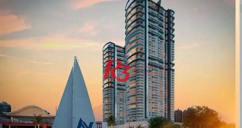 Apartamento com 3 dormitórios à venda, 227 m² por R$ 4.990.000,00 - Ponta da Praia - Santos/SP