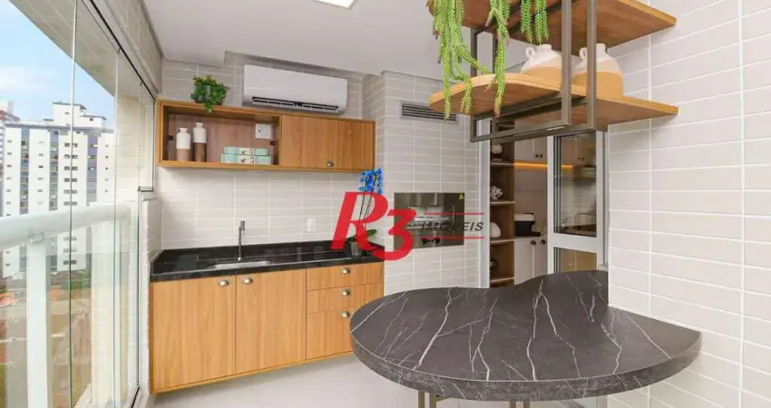 Apartamento com 3 dormitórios à venda, 101 m² por R$ 2.180.000,00 - Gonzaga - Santos/SP