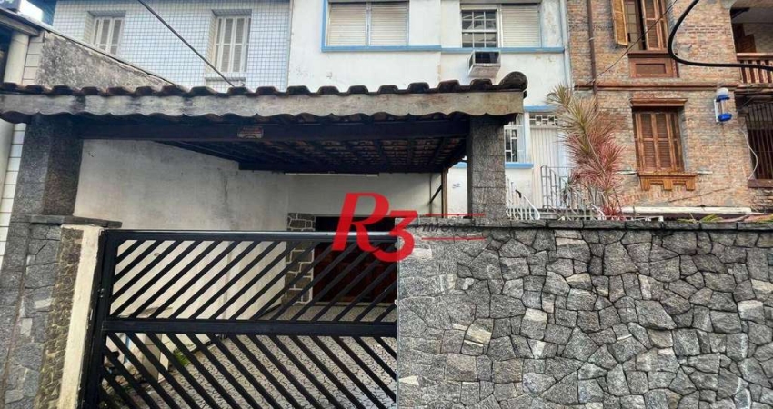 Casa com 3 dormitórios para alugar, 218 m² por R$ 8.565,24/mês - Embaré - Santos/SP
