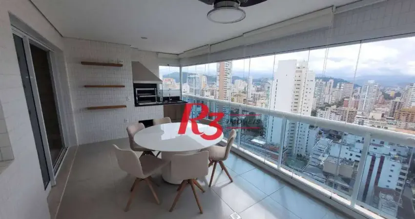 Apartamento com 3 dormitórios à venda, 143 m² por R$ 2.250.000,00 - Boqueirão - Santos/SP