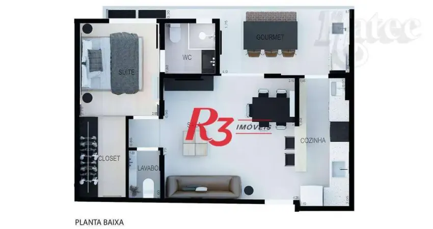 Apartamento à venda, 54 m² por R$ 675.000,00 - Boqueirão - Santos/SP