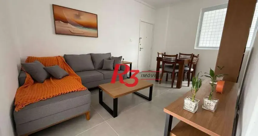 Apartamento com 2 dormitórios à venda, 54 m² por R$ 570.000,00 - Aparecida - Santos/SP