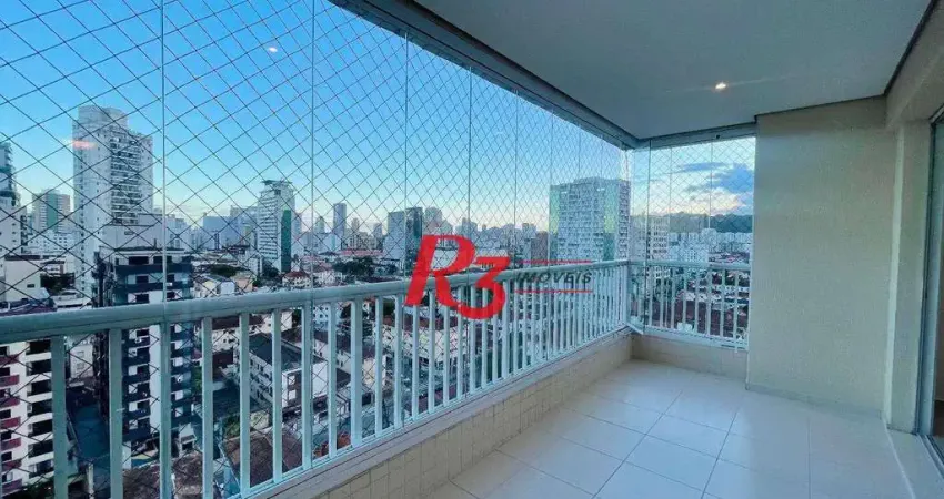 Apartamento com 3 dormitórios para alugar, 111 m² por R$ 5.900,00/mês - Encruzilhada - Santos/SP