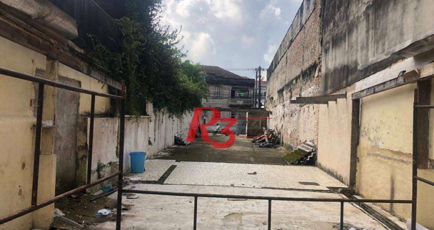 Terreno à venda, 422 m² por R$ 900.000,00 - Centro - Santos/SP