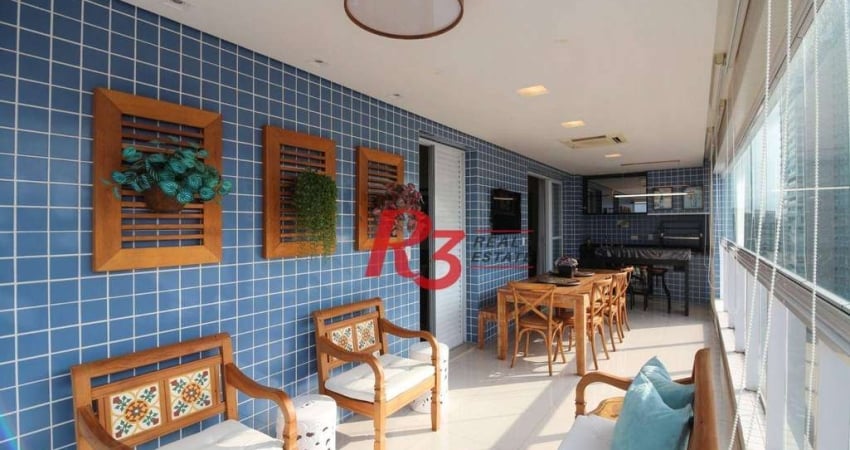 Apartamento com 3 dormitórios à venda, 136 m² por R$ 2.030.000,00 - Aparecida - Santos/SP