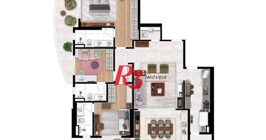 Apartamento com 2 dormitórios à venda, 113 m² por R$ 1.800.000,00 - Ponta da Praia - Santos/SP