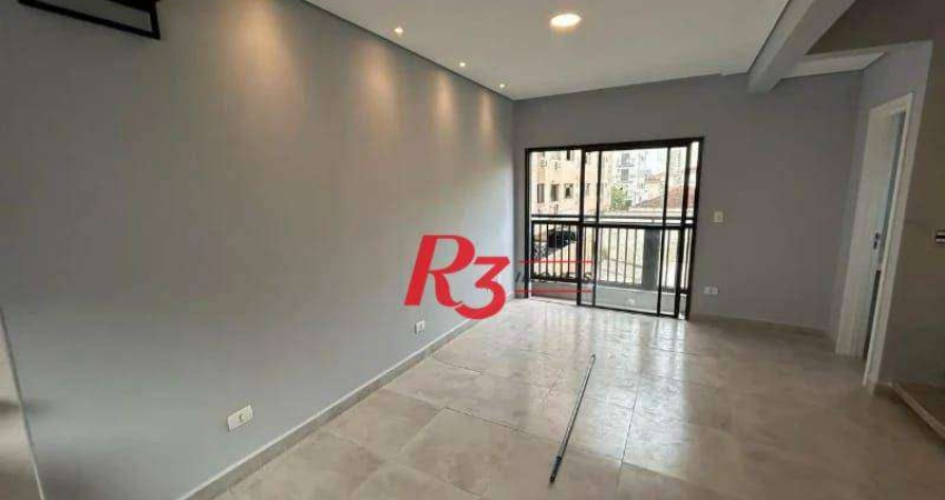 Village com 2 dormitórios para alugar, 116 m² por R$ 5.000,02/mês - Marapé - Santos/SP