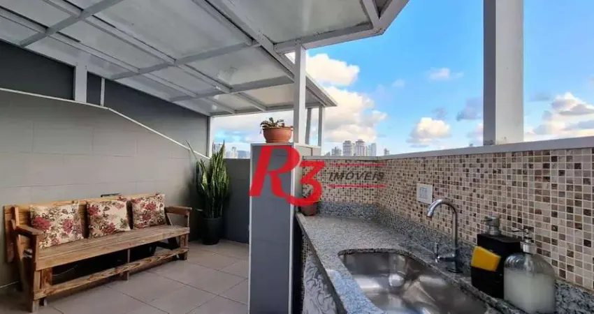 Apartamento com 2 dormitórios à venda, 88 m² por R$ 750.000,00 - Aparecida - Santos/SP