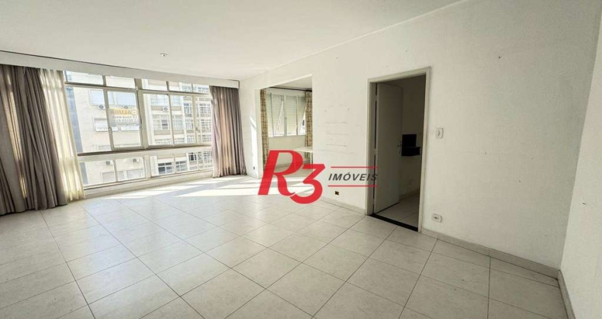 Apartamento com 3 dormitórios para alugar, 140 m² por R$ 5.094,07/mês - Gonzaga - Santos/SP