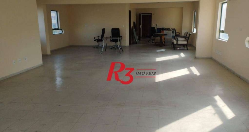 Sala para alugar, 113 m² por R$ 4.500,00/mês - Vila Mathias - Santos/SP