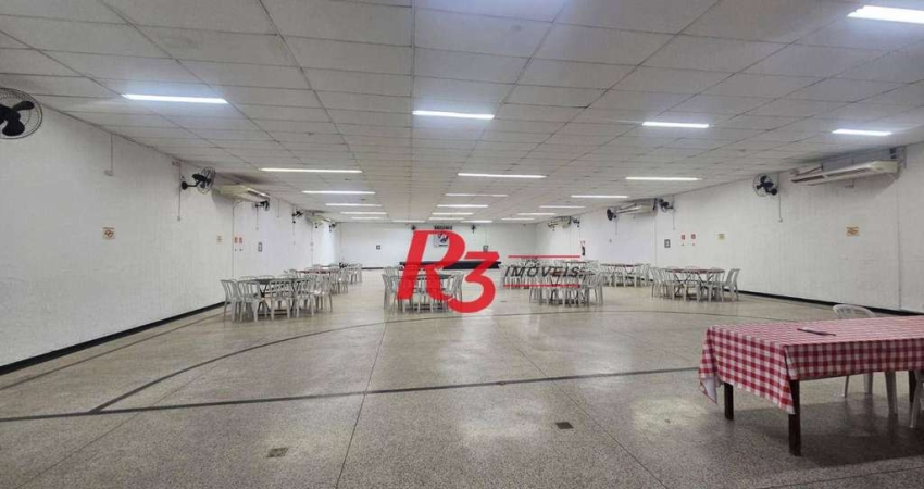 Salão para alugar, 750 m² por R$ 18.000,00/mês - Campo Grande - Santos/SP