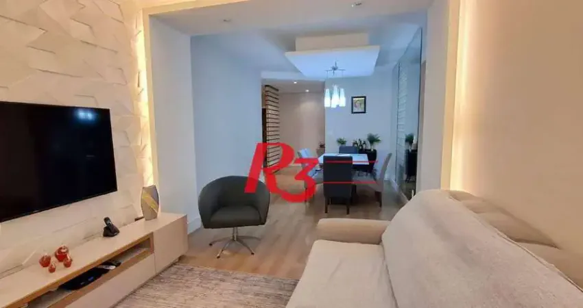 Apartamento com 2 dormitórios à venda, 104 m² por R$ 690.000,00 - Marapé - Santos/SP