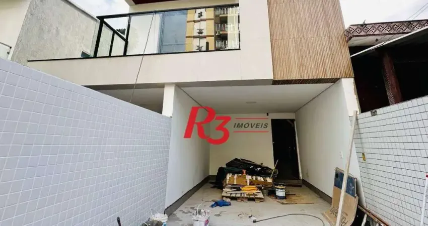 Casa com 2 dormitórios à venda, 110 m² por R$ 980.000,00 - Embaré - Santos/SP