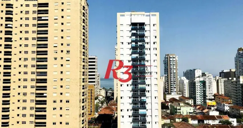 Apartamento com 3 dormitórios para alugar, 102 m² por R$ 8.000,00/mês - Aparecida - Santos/SP
