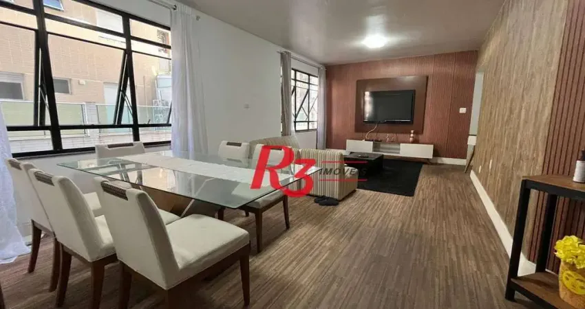 Apartamento com 3 dormitórios para alugar, 146 m² por R$ 7.000,02/mês - Pompéia - Santos/SP