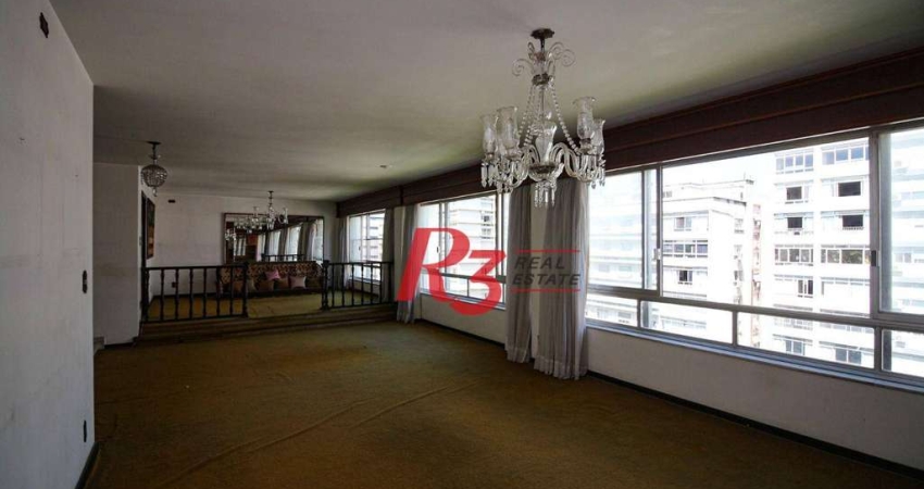 Apartamento com 4 dormitórios à venda, 312 m² por R$ 2.800.000,00 - Boqueirão - Santos/SP