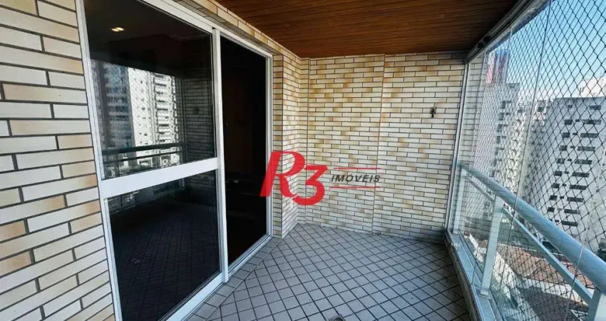 Apartamento com 3 quartos para alugar, 130 m² por R$ 8.500/mês - Boqueirão - Santos/SP