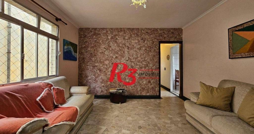 Apartamento com 3 dormitórios à venda, 108 m² por R$ 445.000,00 - Campo Grande - Santos/SP
