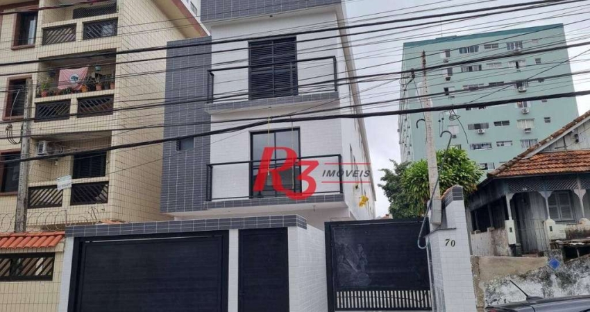 Village com 2 dormitórios à venda, 90 m² por R$ 605.000,00 - Campo Grande - Santos/SP