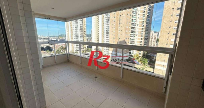 Apartamento com 3 dormitórios para alugar, 92 m² por R$ 5.300,00/mês - Ponta da Praia - Santos/SP