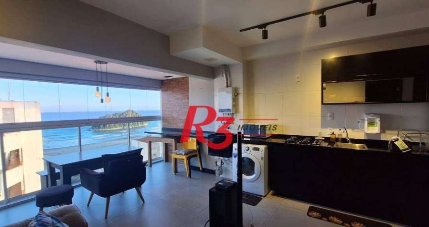 Apartamento com 1 dormitório para alugar, 48 m² por R$ 4.500,00/mês - José Menino - Santos/SP