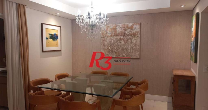 Apartamento com 3 dormitórios para alugar, 132 m² por R$ 9.500,00/mês - Ponta da Praia - Santos/SP