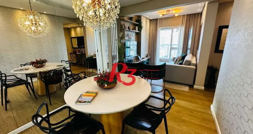 Apartamento com 2 dormitórios à venda, 114 m² por R$ 789.000,00 - Embaré - Santos/SP