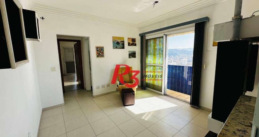 Apartamento com 1 dormitório à venda, 58 m² por R$ 520.000,00 - Gonzaga - Santos/SP