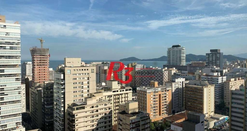 Apartamento com 3 dormitórios para alugar, 180 m² por R$ 22.900,00/mês - Gonzaga - Santos/SP