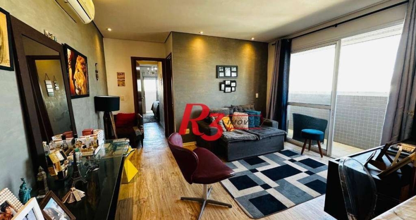Apartamento com 2 dormitórios à venda, 82 m² por R$ 1.020.000,00 - Gonzaga - Santos/SP