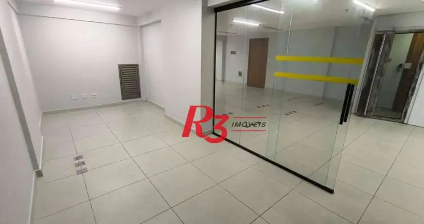 Sala comercial para alugar na Avenida Senador Pinheiro Machado, 30, Marapé, Santos