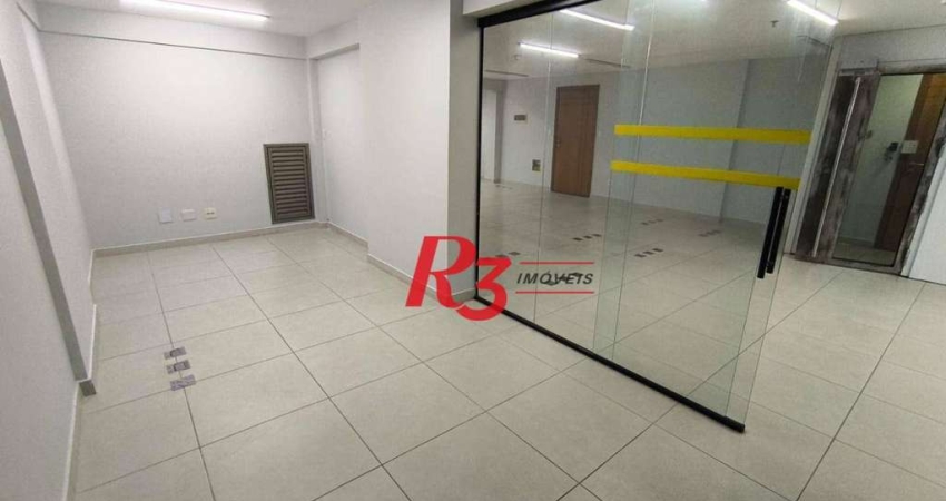 Sala para alugar, 52 m² por R$ 3.500/mês -Santos/SP