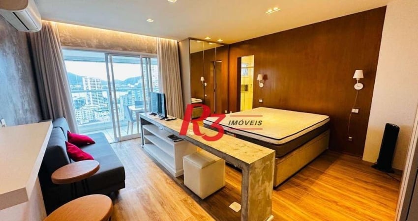 Studio com 1 dormitório para alugar, 49 m² por R$ 4.900,02/mês - Ponta da Praia - Santos/SP