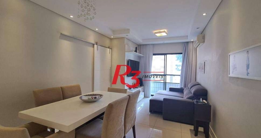 Apartamento com 2 dormitórios à venda, 75 m² por R$ 530.000,00 - Marapé - Santos/SP