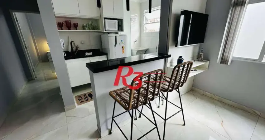 Apartamento com 1 dormitório à venda, 60 m² por r$ 460.000,00 - gonzaga - santos/sp