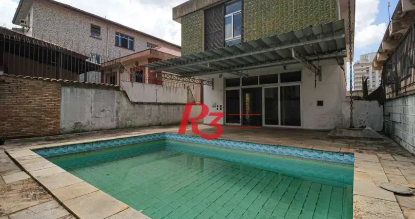 Sobrado com 4 dormitórios para alugar, 390 m² por r$ 13.500,00/mês - boqueirão - santos/sp