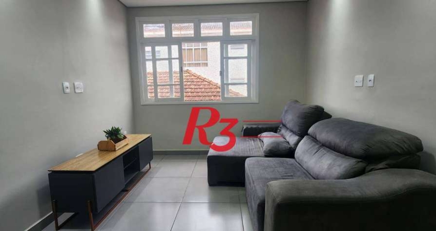 Apartamento com 2 dormitórios para alugar, 70 m² por R$ 3.500,02/mês - Embaré - Santos/SP