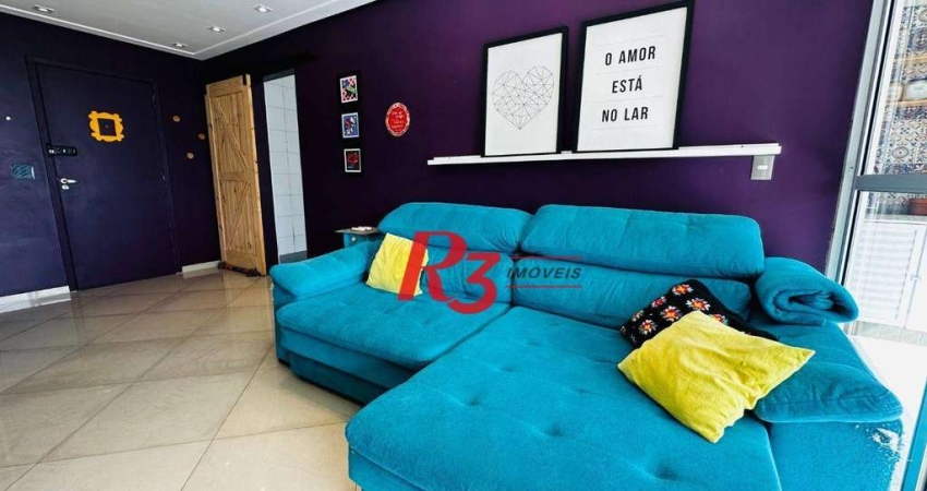 Apartamento com 3 dormitórios à venda, 111 m² por R$ 935.000,00 - Encruzilhada - Santos/SP