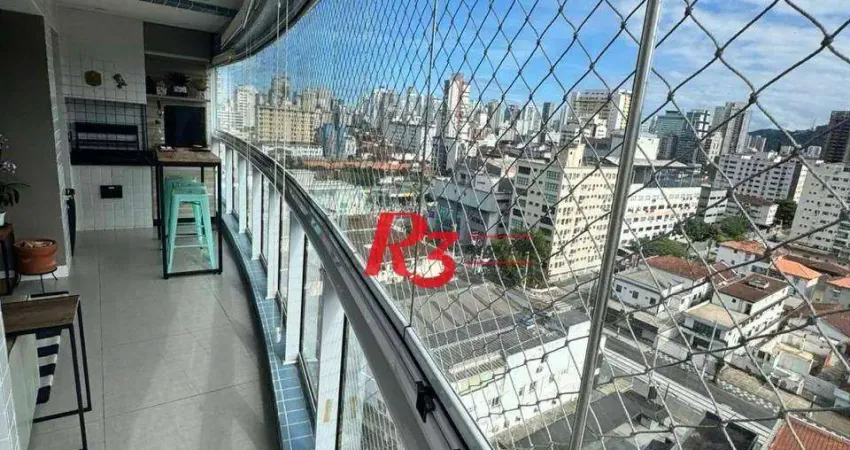 Apartamento com 2 dormitórios à venda, 82 m² por R$ 880.000,00 - Macuco - Santos/SP