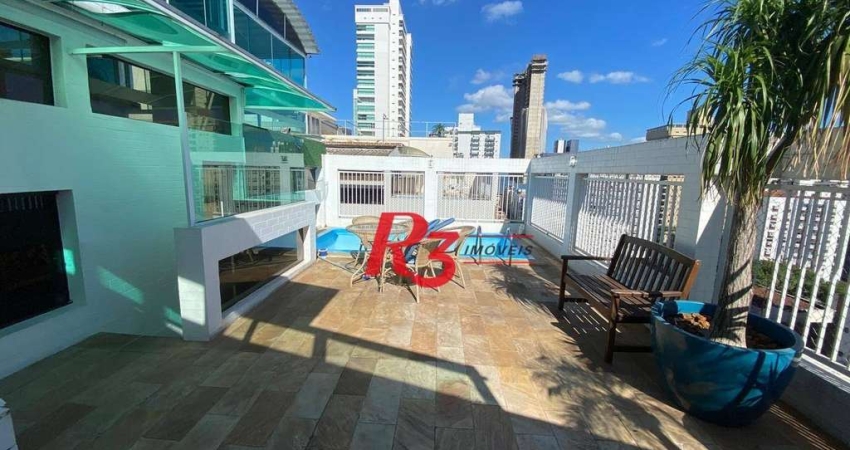 Cobertura com 3 quartos para alugar na Rua Enguaguaçu, 35, Ponta da Praia, Santos