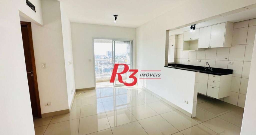 Apartamento com 2 dormitórios para alugar, 59 m² por R$ 5.143,03/mês - Vila Matias - Santos/SP