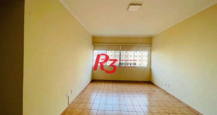 Apartamento com 2 dormitórios para alugar, 95 m² por R$ 3.650,00/mês - Embaré - Santos/SP