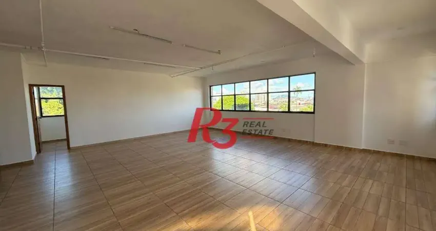 Sala, 100 m² - venda por R$ 400.000,00 ou aluguel por R$ 6.511,47/mês - Marapé - Santos/SP