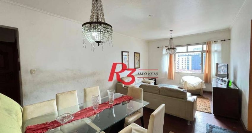 Apartamento com 2 dormitórios, 90 m² - venda por R$ 430.000,00 ou aluguel por R$ 5.385,00/mês - Marapé - Santos/SP