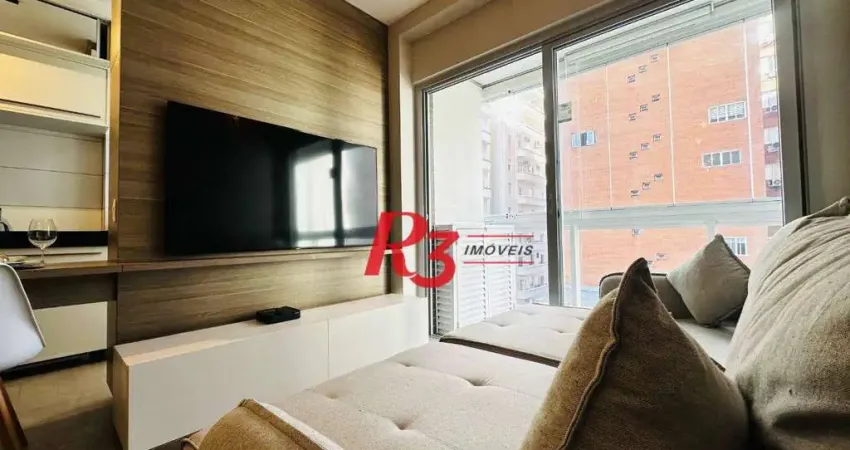Apartamento com 1 dormitório para alugar, 46 m² por R$ 4.900,00/mês - Boqueirão - Santos/SP