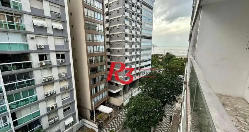 Apartamento com 2 dormitórios para alugar, 92 m² por R$ 4.500,00/mês - Gonzaga - Santos/SP