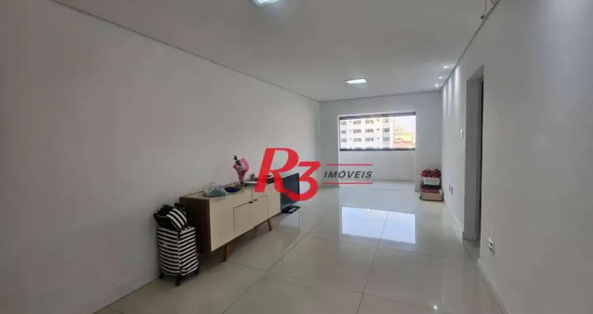 Apartamento, 136 m² - venda por R$ 530.000,00 ou aluguel por R$ 3.600,00/mês - Marapé - Santos/SP