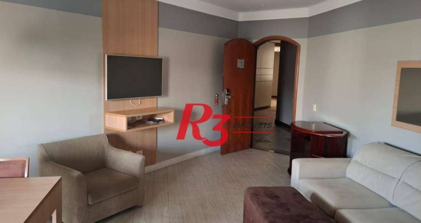 Flat com 1 dormitório para alugar, 48 m² por R$ 4.200,01/mês - Gonzaga - Santos/SP
