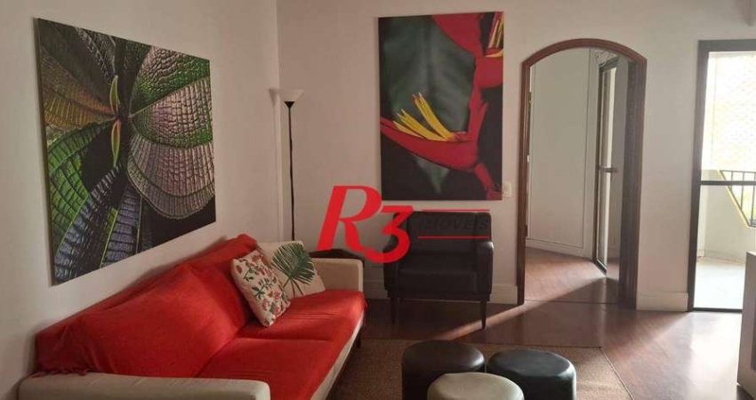 Flat com 1 dormitório, 48 m² - venda por R$ 450.000,00 ou aluguel por R$ 4.500,02/mês - Gonzaga - Santos/SP